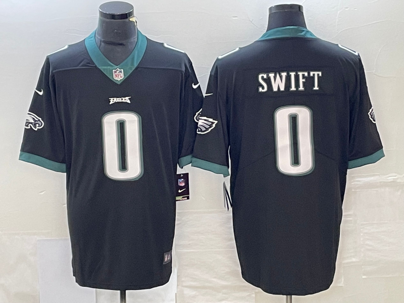 Men's Philadelphia Eagles D'Andre Swift #0 Black Jersey